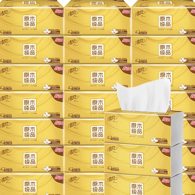 清风130抽24包金装清风抽纸