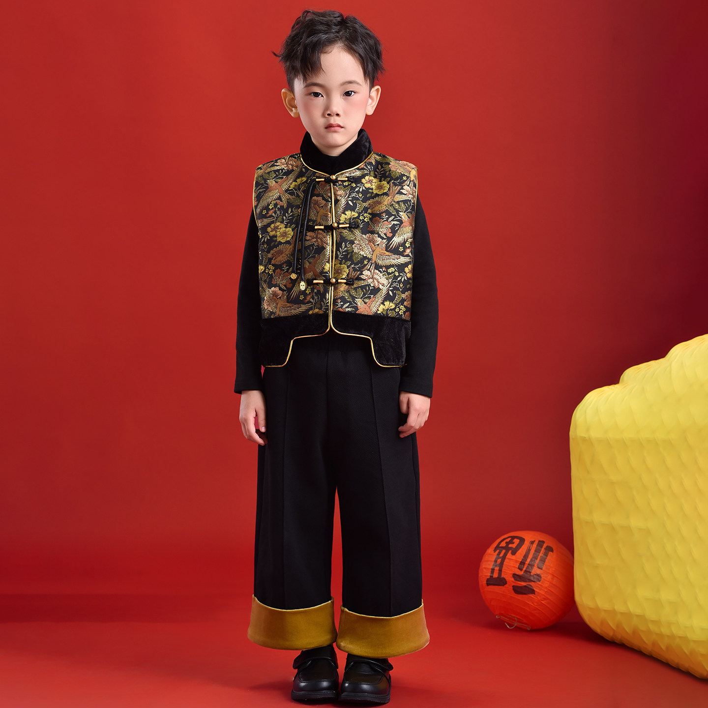 小蜜糖童装喜上眉梢织金马甲男童新中式宝宝唐装夹棉无袖外套潮,童装/婴儿装/亲子装,唐装,淘宝优惠券,粉丝福利购,淘宝优惠卷