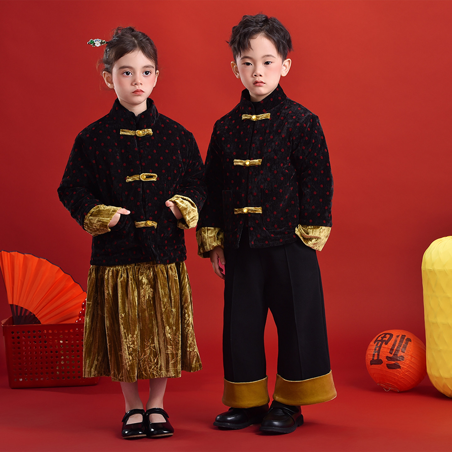 小蜜糖童装新中式儿童夹棉唐装秋冬夹新款盘扣拜年服兄妹装外套潮,童装/婴儿装/亲子装,唐装,淘宝优惠券,粉丝福利购,淘宝优惠卷