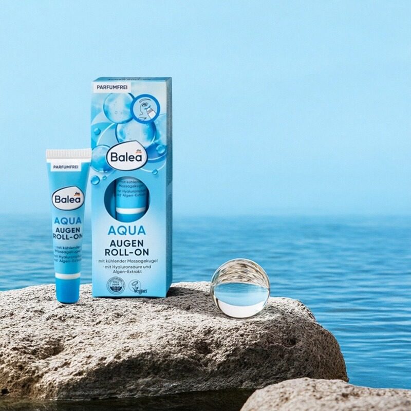 德国balea dm芭乐雅蓝藻持久补水减少细纹肿胀微循环滚珠眼霜15ml
