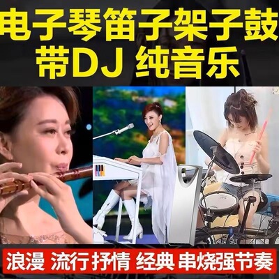 电子琴笛子架子鼓流行DJ纯音乐串烧经典轻音乐无损车载音乐优U盘
