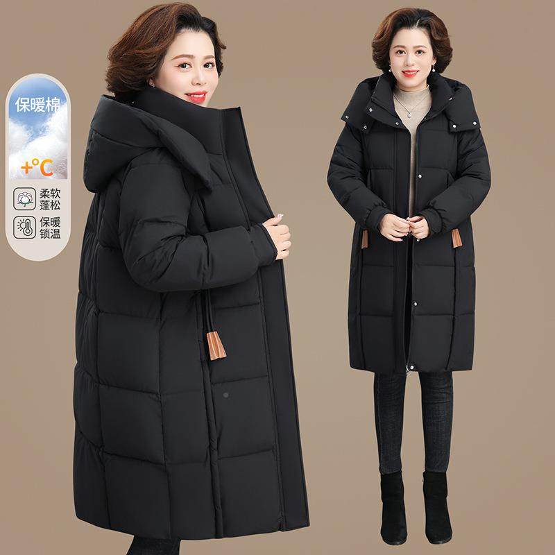 绒棉妈服女中长款冬季款妈洋气棉袄羽连帽加98572844新厚保暖女士