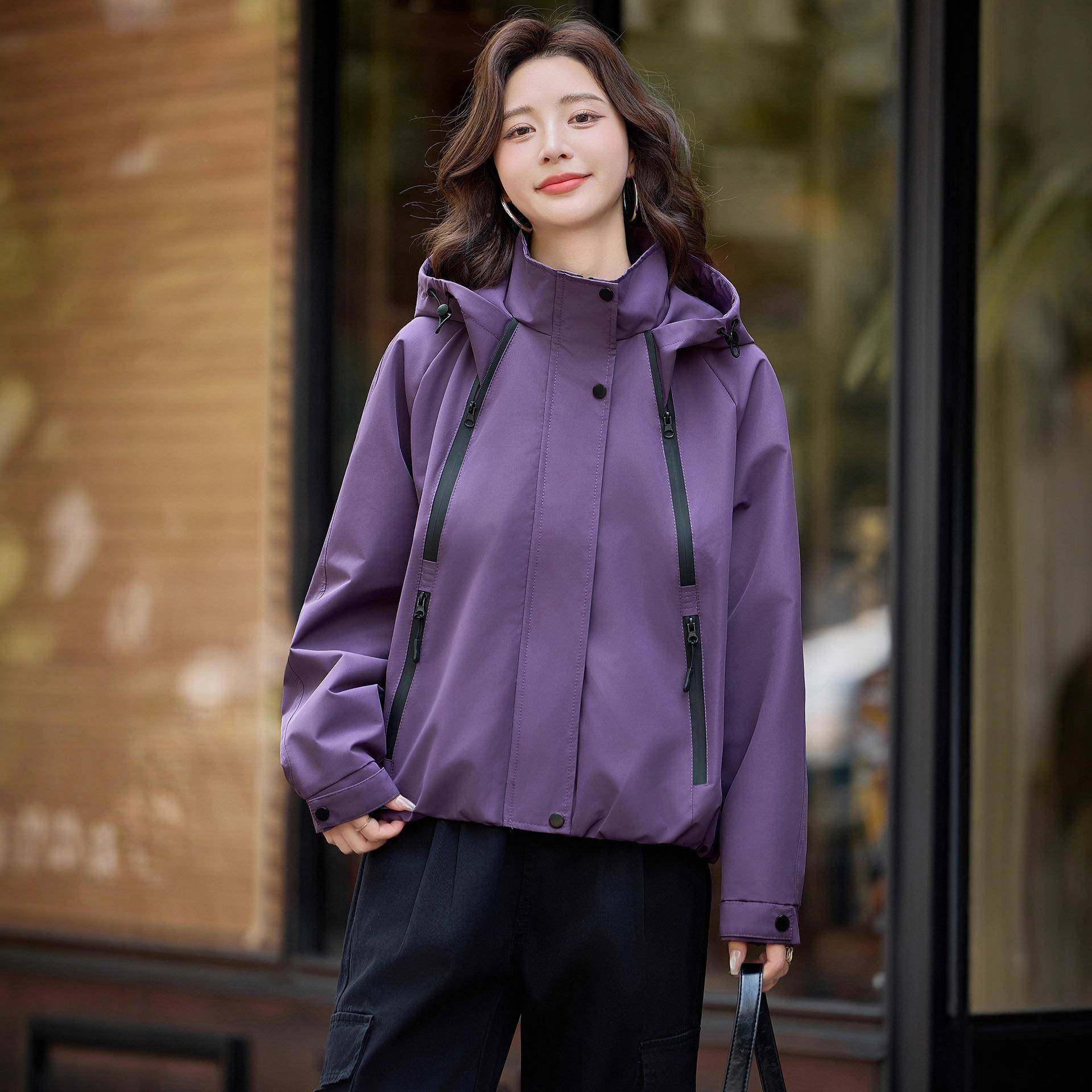 20U2秋新款女装百搭休LU9052-0季闲时尚外套学院风宽松连帽上衣女