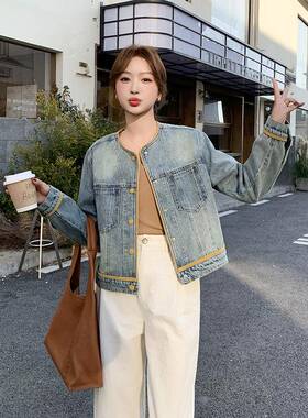 设计感年ZDIE6819牛仔外套女闲春秋新韩款版休减龄夹克上衣短款设
