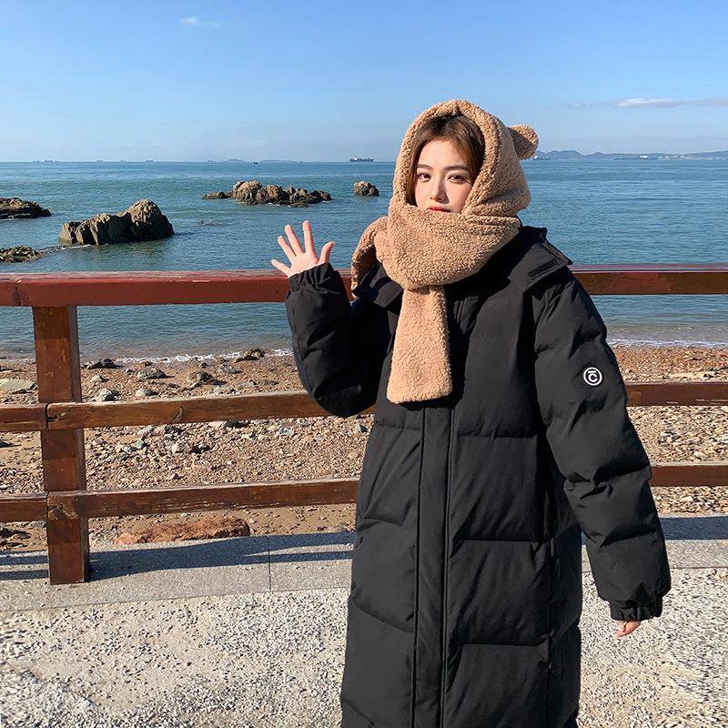 黑色被子羽绒棉外套女膝长款冬季新款加厚保服暖过棉b2-12大衣棉