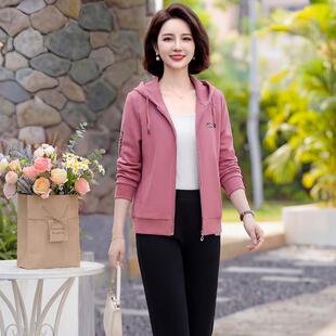 女 套装 春秋步女款 运动两套帽遮肉件显连瘦户外健身散1018465卫裤