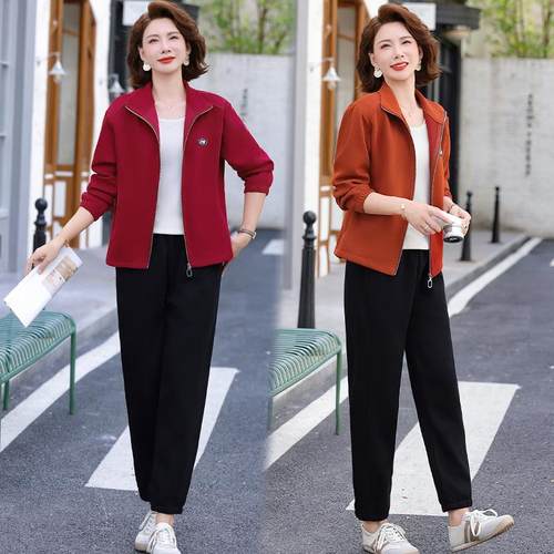 服套闲装女春秋年新款时尚96510707动洋气宽松显瘦卫运衣休跑步两