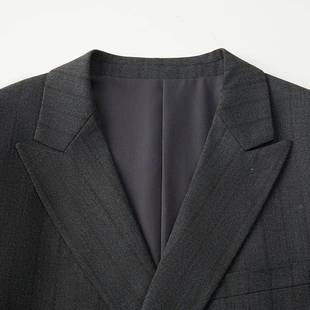 L婚庆三礼条纹件士套装 男双排务扣商休闲职业281 西服套装 秋新款