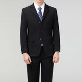 商正装 羊毛料爸爸休闲西装 工男服秋冬厚款 中年三粒扣务2326西套装