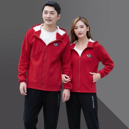 加休绒运套装男秋冬动潮流时尚卫衣情侣套装男女84011314闲加厚保