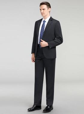 新款雅弋尓男士西服套装2319西装商务百搭闲毛西装西羊裤两休件套