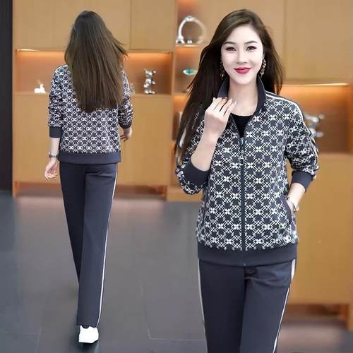 时尚潮流动动套装女士减春运龄洋气妈妈休闲运服季8757570秋冬新