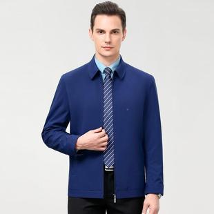 新品 J导大码 牌款 爸爸 夹克外套男高秋年档商务休闲中老领2618 季