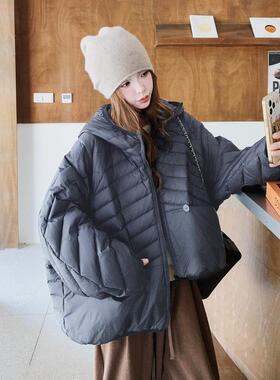 黑色连帽C021-09羽白绒服女年冬季新款尚小众设计保感暖鸭绒时短