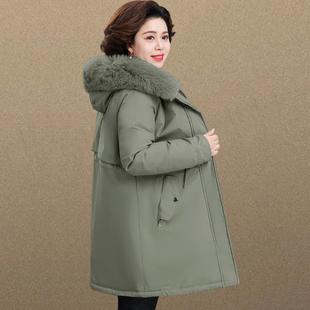老妈985720妈冬装冬气外套洋棉衣新款中年女装秋羽绒棉服阔太太棉