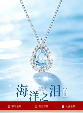 香港DRAAOZ海洋之心纯银999项链女2026新款银首饰生日礼物送女友