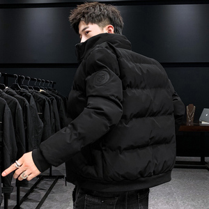男士2023年秋冬季羽绒棉服潮流加绒加厚短款棉袄潮牌冬装棉衣外套