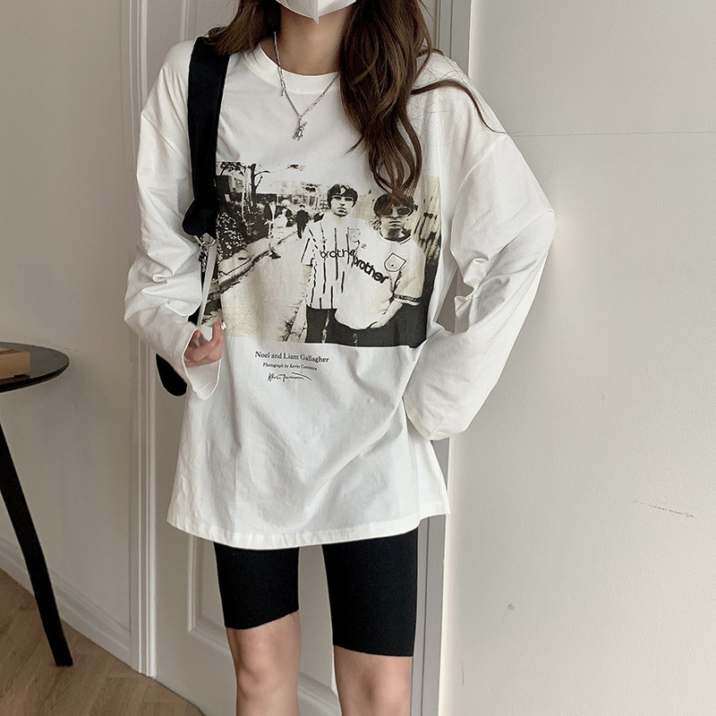 Real Price vintage character print loose long sleeve T-shirt