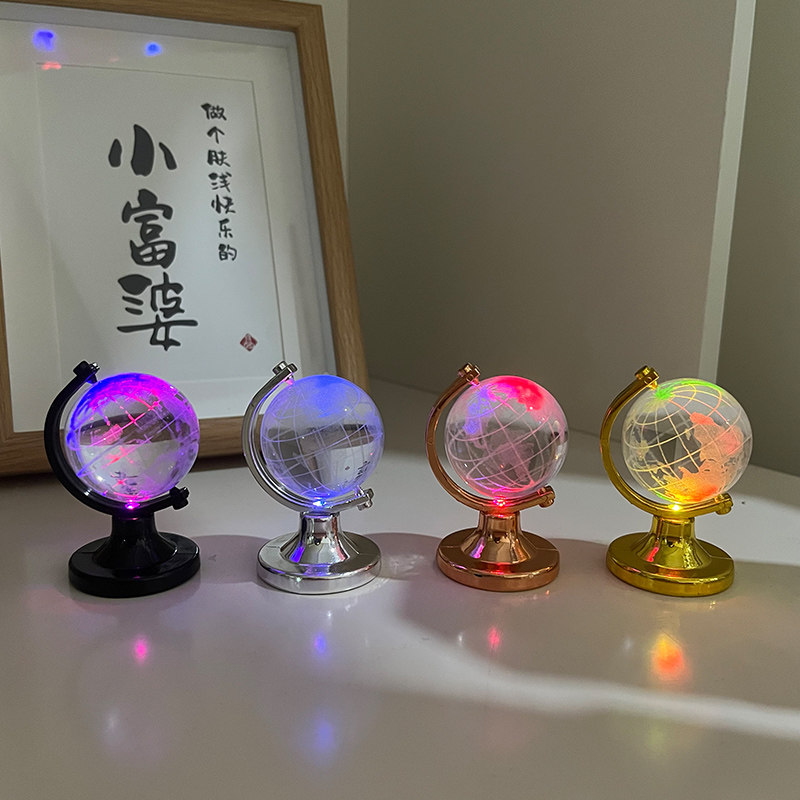 晶韵发光水晶地球仪生日礼物图片