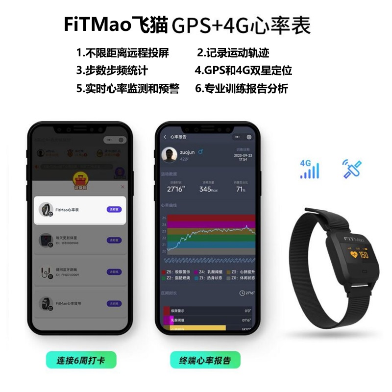 飞猫心率表GPS定位远程监测