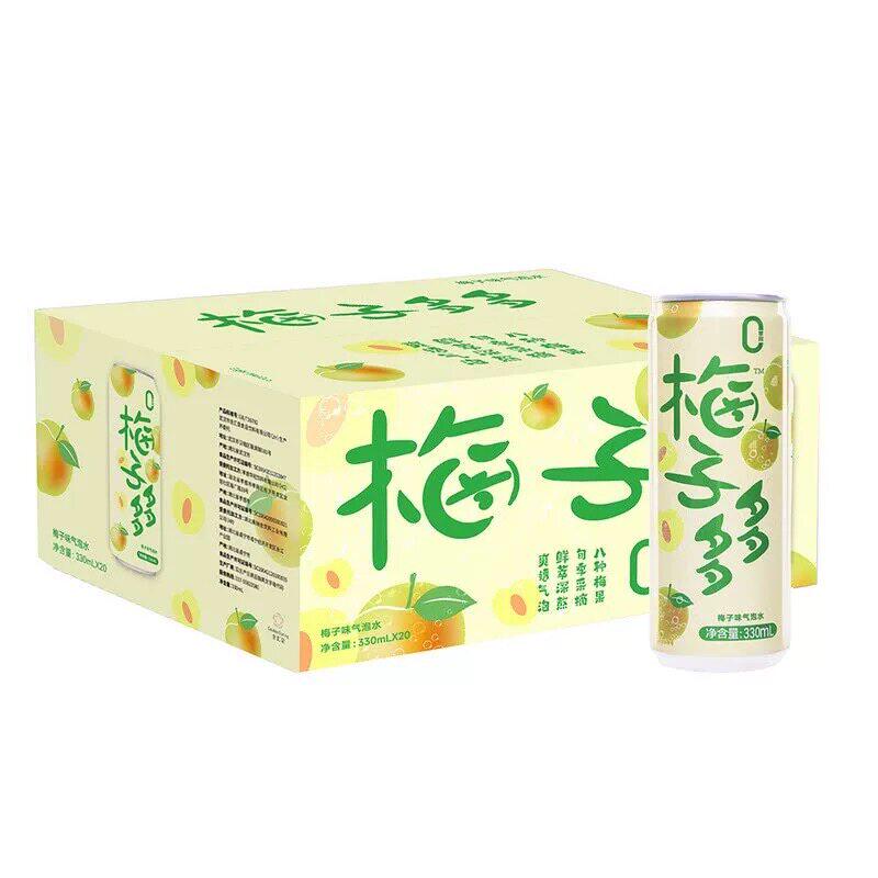山姆代购梅子多多气泡水330ml青梅乌梅果汁汽水解腻碳酸饮料饮品