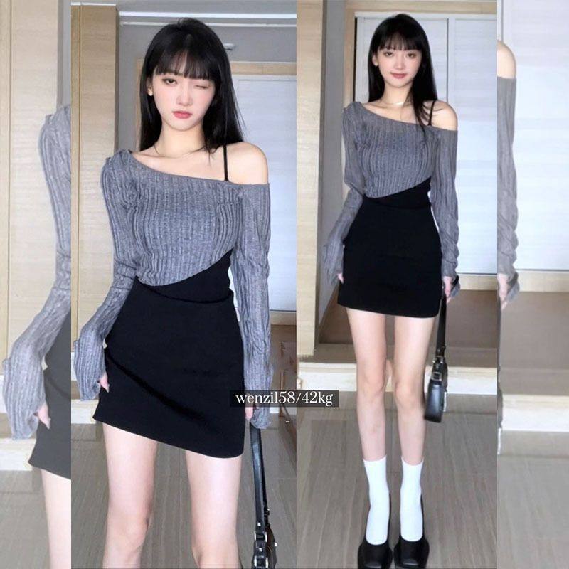 2024夏季新款气质性感女神范法式桔梗性感包臀吊带连衣裙两件套装,女装/女士精品,时尚套装,淘宝优惠券,粉丝福利购,淘宝优惠卷