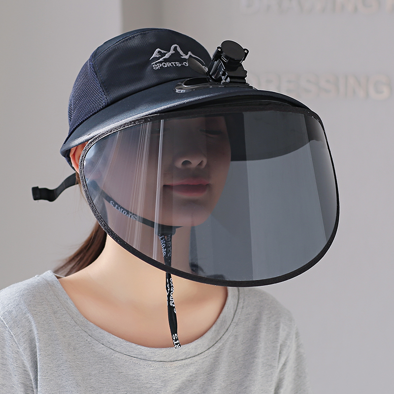 夏季usb充电风扇帽子大人宽檐遮阳女户外太阳帽网帽带电风扇的帽