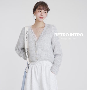 RIN秋冬百搭针织衫 慵懒风设计感小众舒适保暖减龄新2226 外套韩版