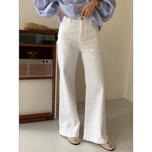 气质高腰直筒显瘦微喇牛仔裤 高智感欧尼 ZY3968 Morning 3th