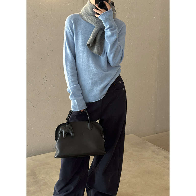 木兰 高级感随性休闲毛衣女2025十三行秋冬新款打底毛织上衣56552