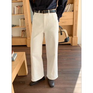 时髦刺绣腰头分割线直筒牛仔裤 早春新款 ZY3824 Morning 3th