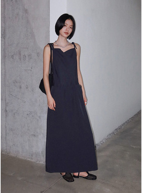 CLEAN SPACE浪漫度假风连衣裙2025十三行新款抽绳系带长裙女56020