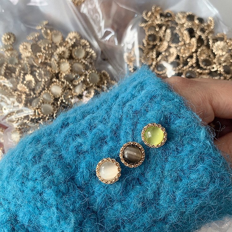 衬衫纽扣小香风高档金属纽扣针织毛衣雪纺裙装饰扣百搭上衣彩色扣