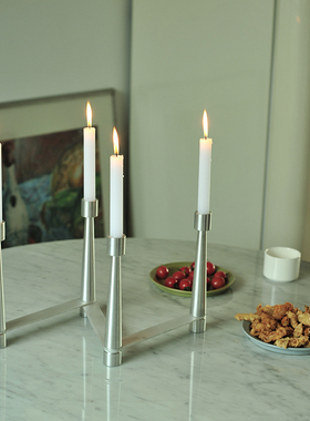cassia 分子烛台中古北欧铝制手作蜡烛台摆件可折叠软装陈列