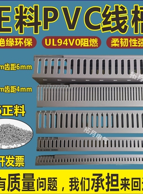 PVC线槽明装细齿密牙灰色塑料配电箱布网线电线电缆阻燃绝缘线槽