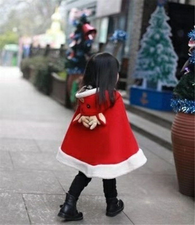 麋鹿红色斗篷加衣服圣诞老人装扮