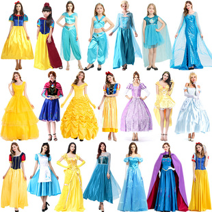 万圣节成人服装女白雪公主裙子cos连衣裙安娜灰姑娘贝尔艾莎衣服
