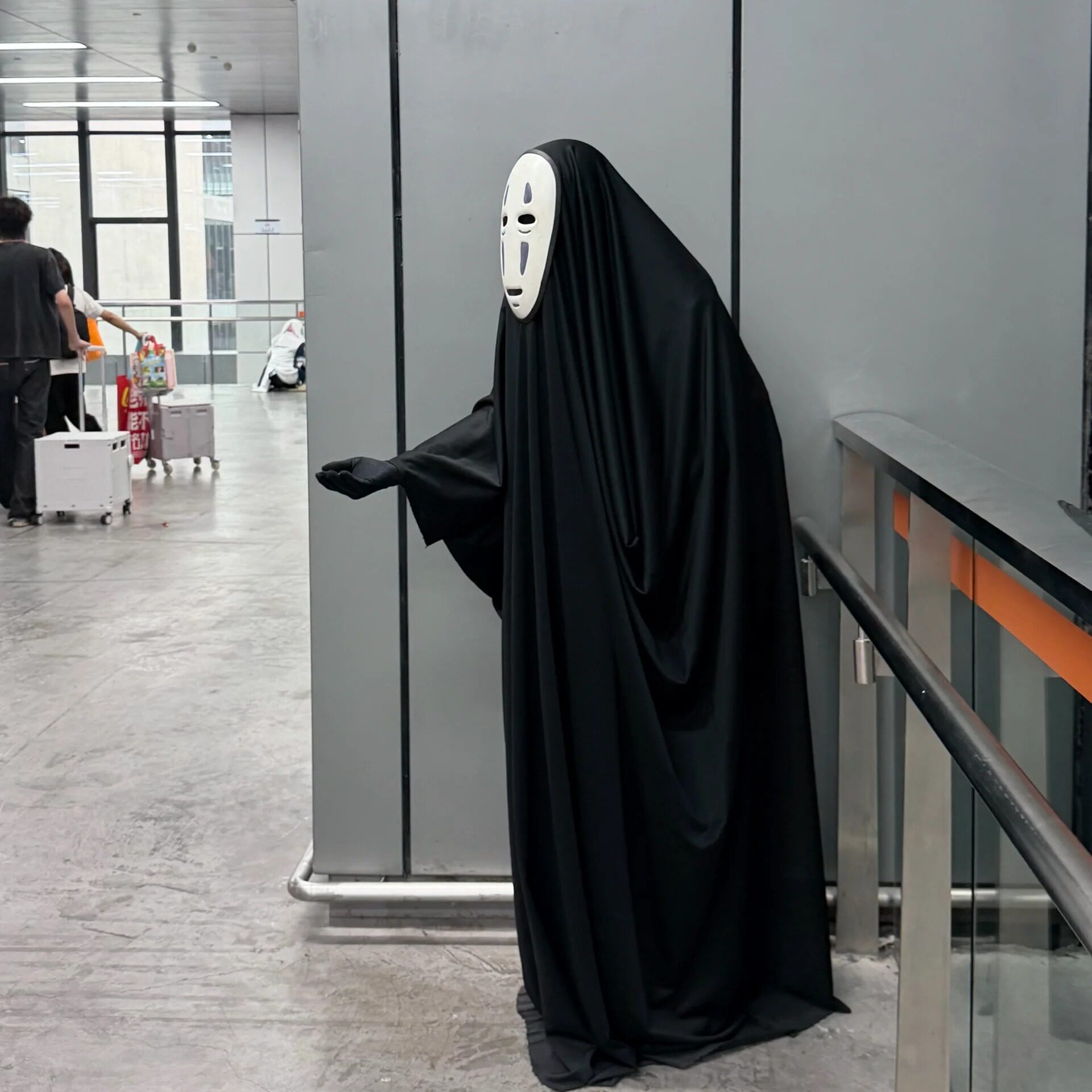 无脸男黑袍面具手套万圣节cos