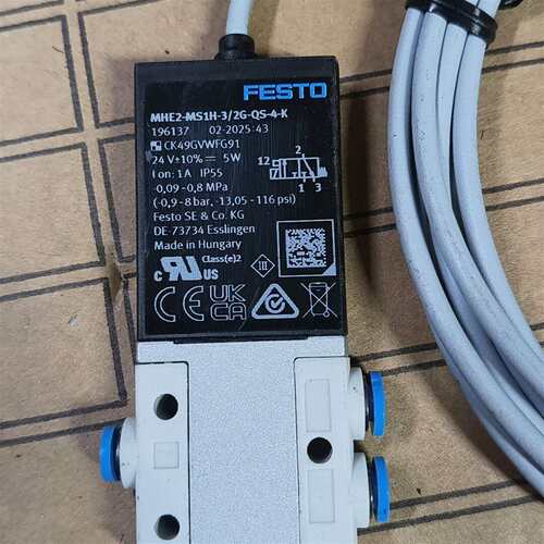 可维修FESTO电磁阀 MHE2-MS1H-3/2G-QS-4-K议价