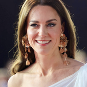 耳边铛179凯特王妃同款 花朵夸张长款 耳环金色流苏耳坠银色耳饰女