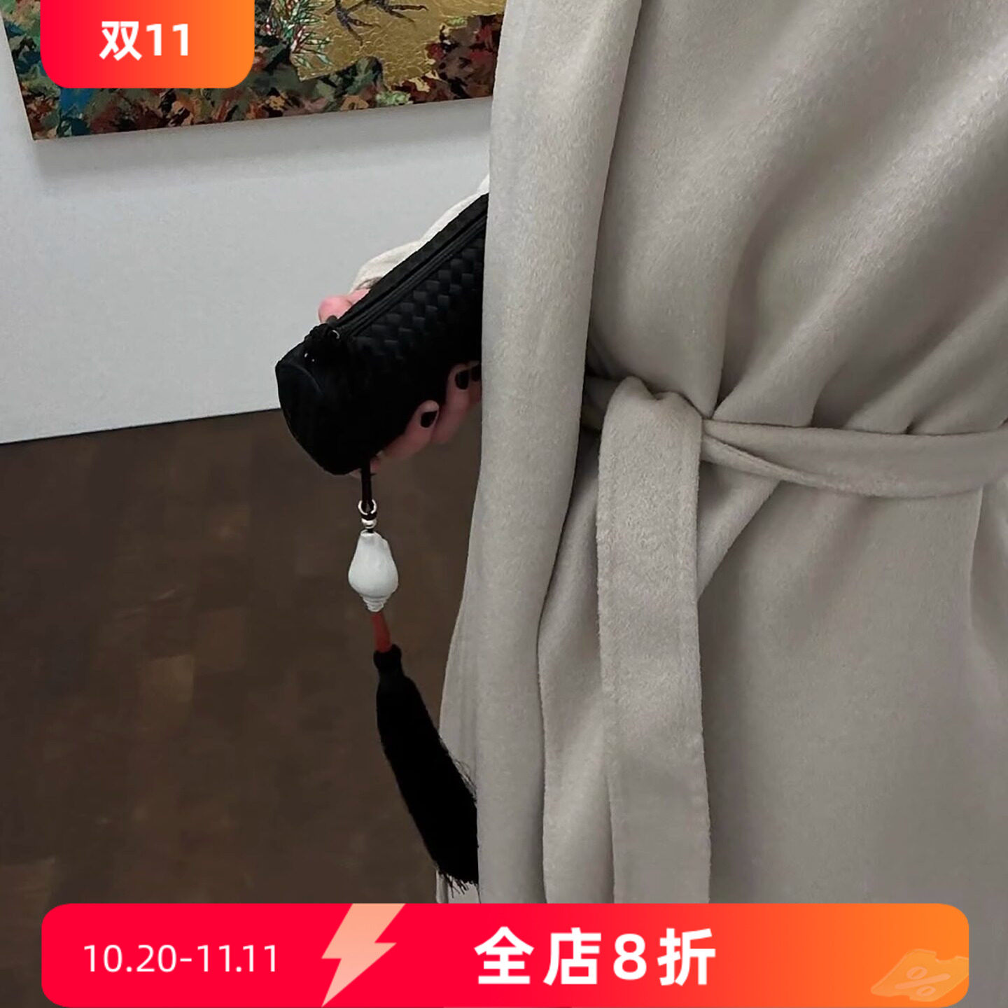 耳边铛78ROW风白贝壳流苏挂件吊坠高级轻奢气质长款项链ins毛衣链