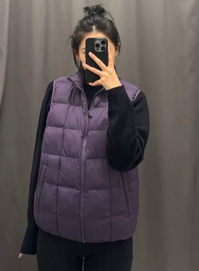 日单 男女同款 情侣户外防风轻薄保暖立领羽绒马甲背心外套483632