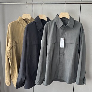 日单 2025秋季男装女装工装宽松衬衫长袖休闲宽松百搭衬衣480652