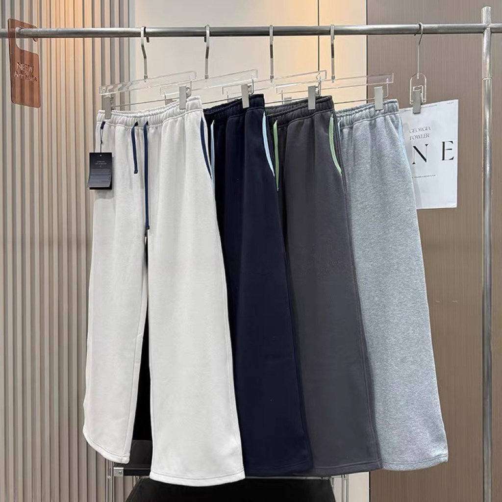 大厂订单  2025冬季新款女式休闲裤宽松加绒显瘦直筒运动裤阔腿裤