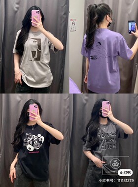 日单 女装2025夏款卡通印花短袖T恤F456304/458406/458407