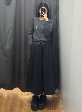 日单！2025年百搭休闲秋合作款/女装打褶裙裤/高腰休闲裤女479698