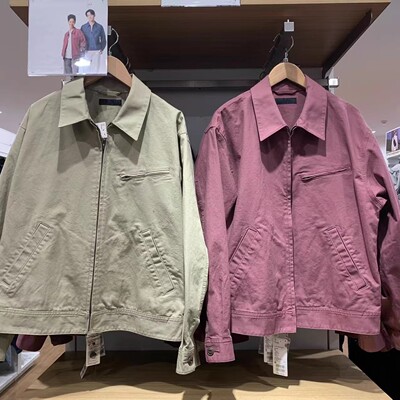 炒爆！  新款男装休闲拉链茄克底特律夹克工装翻领牛仔外套475681