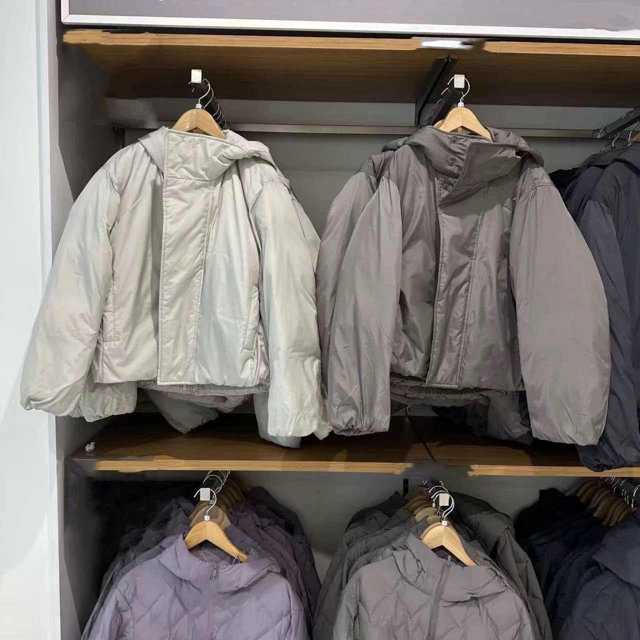 日单  女装秋冬新款保暖空气棉服休闲百搭短款棉衣连帽外套480064