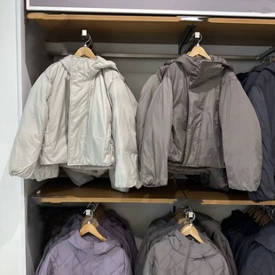 日单 女装秋冬新款保暖空气棉服休闲百搭短款棉衣连帽外套480064