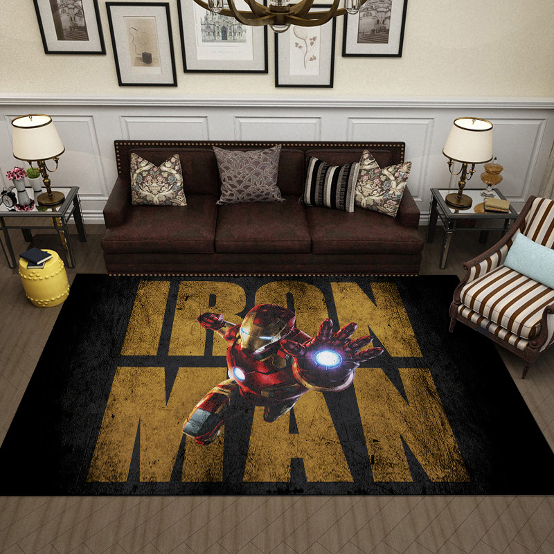 潮流英伦米字旗地毯客厅复古电竞房漫威钢铁侠家用卧室床边毯定制,居家布艺,地毯,淘宝优惠券,粉丝福利购,淘宝优惠卷